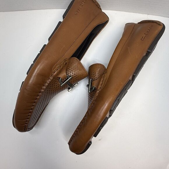 Cole Haan Garland Laser Bit Driving Loafers In Tan  Sz 8.5 New main image 4